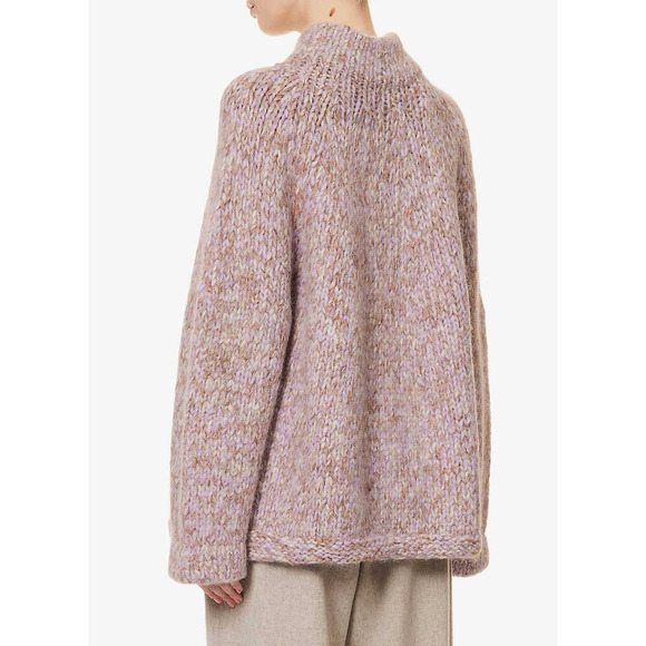 Lauren Manoogian Size 2 Medium Handknit Marl Pullover Sweater Spice/Violet NWT - Picture 7 of 16